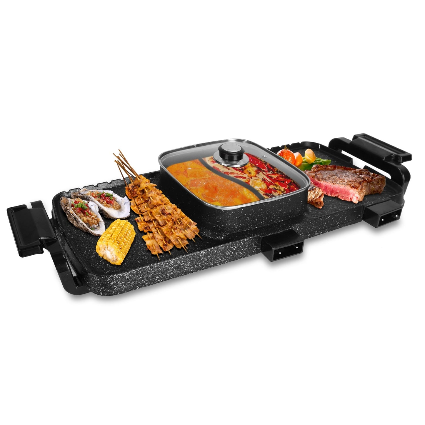 Shabu Shabu Hot Pot Combo 2 In 1 Electric Hot Pot With Grill