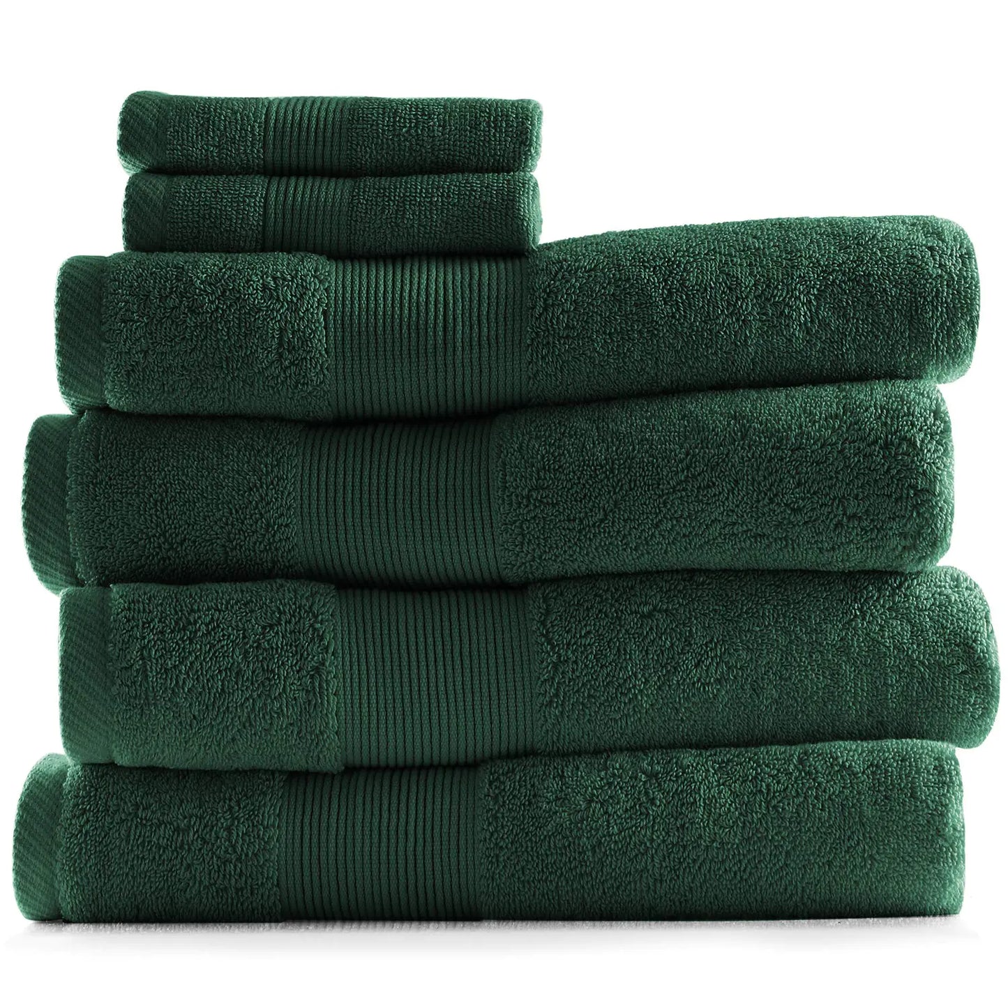 Hearth & Harbor Bath Towels, 100% Ring Spun Cotton Luxury Bathroom Towels, Hunter Green