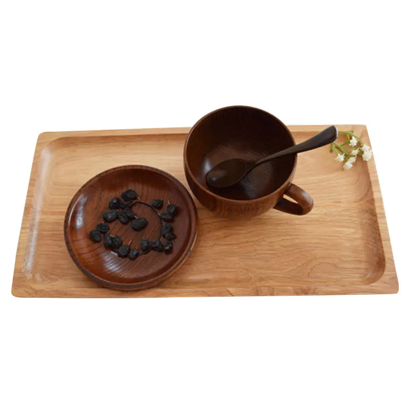 Handle Coffee Wooden Cup - Whole Ziziphus Wood Mug