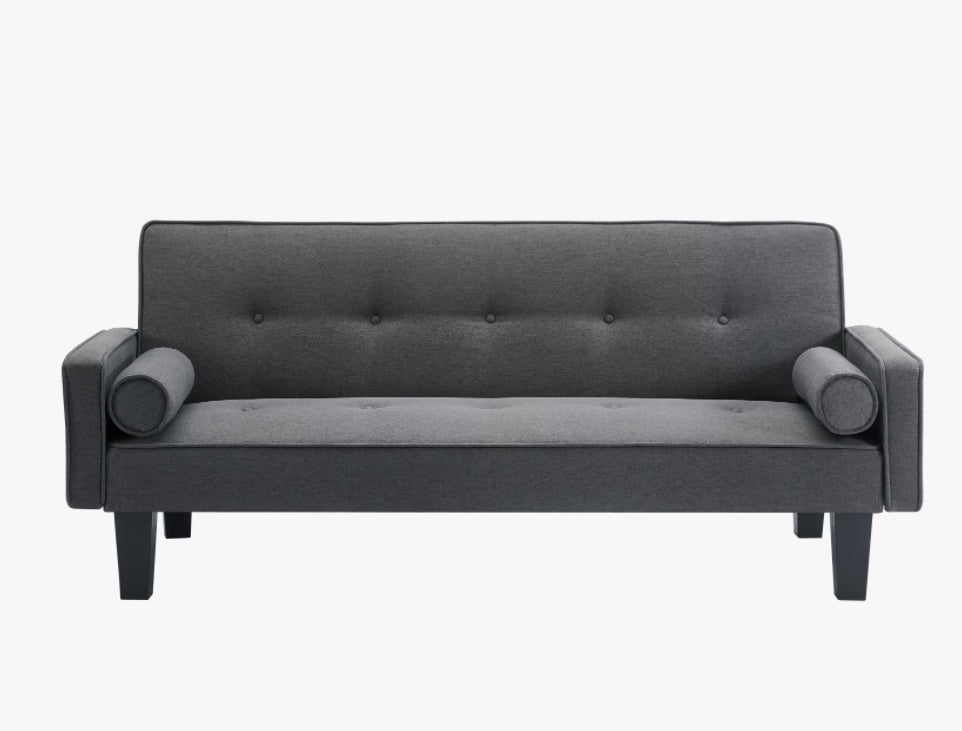 Mid-Century Inspired Love Seat Sofa, With Pillows