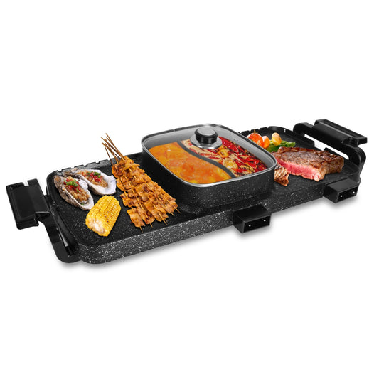 Shabu Shabu Hot Pot Combo 2 In 1 Electric Hot Pot With Grill