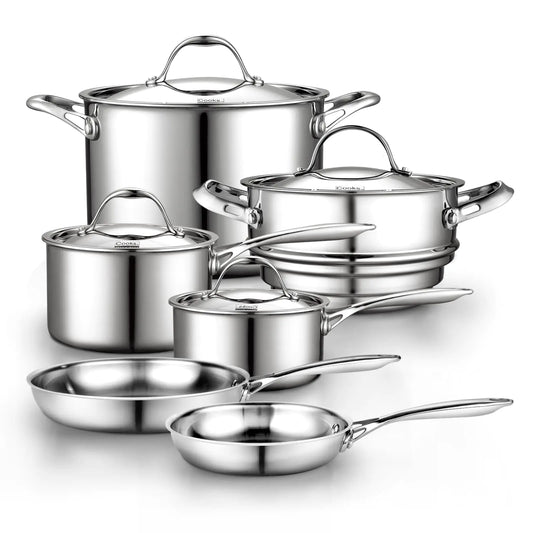 Cooks Standard Stainless Steel Cookware, 10-Piece Set