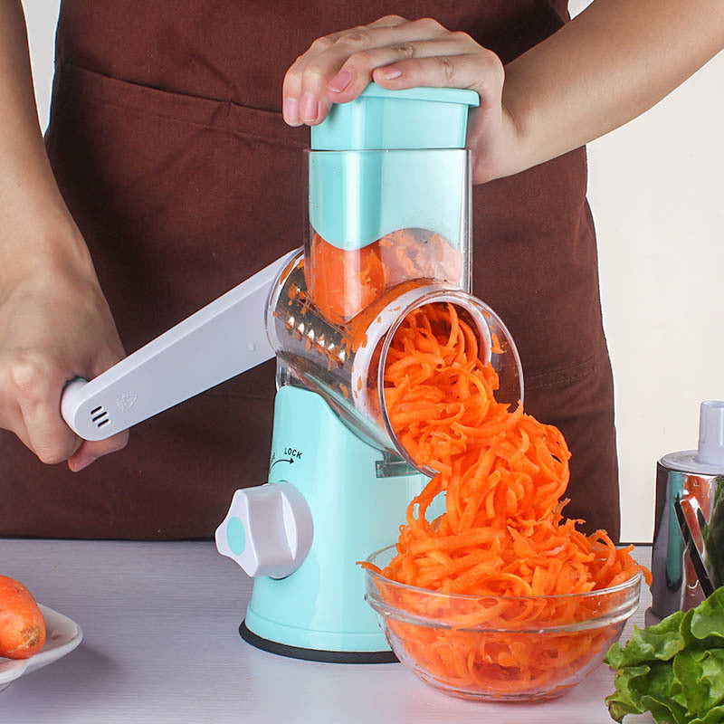 Food Processor Vegetable Chopper, Vegetable Cutter Round Slicer Graters Potato Carrot Cheese Shredder