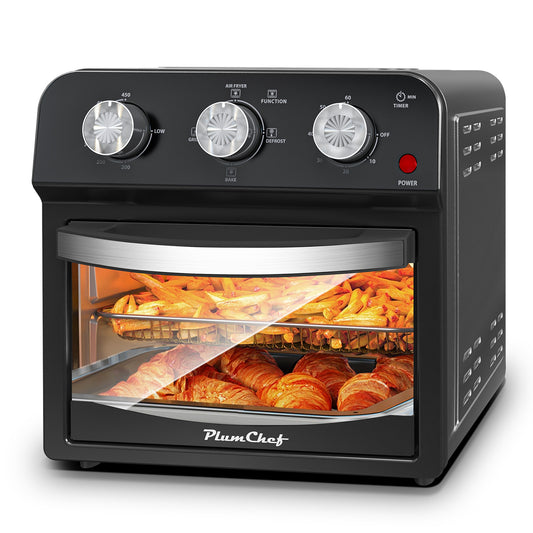 12.5 Qt Air Fryer With Advanced Multi-Function Cooking Grill, Air Fry, Defrost, Bake, Dual Knob Control