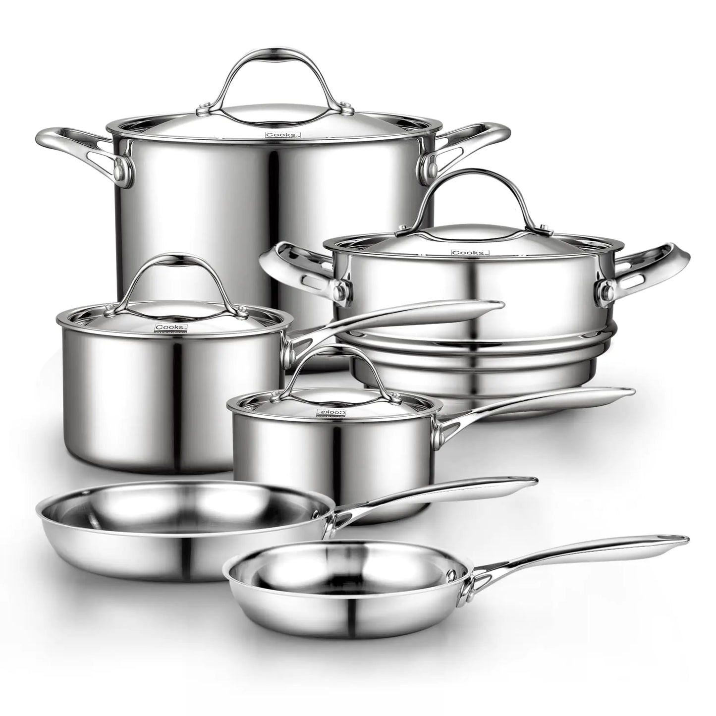 Cooks Standard Stainless Steel Cookware, 10-Piece Set