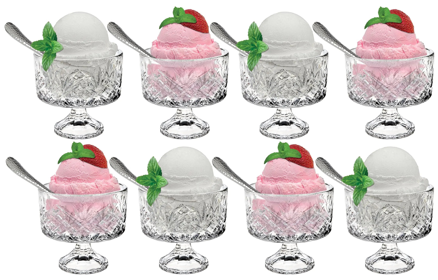 Godinger Glass Dublin Tasters Trifle, Clear, 16 Pc Set