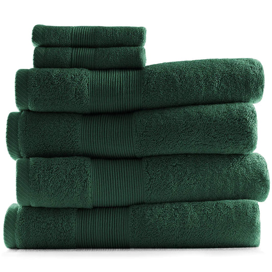 Hearth & Harbor Bath Towels, 100% Ring Spun Cotton Luxury Bathroom Towels, Hunter Green
