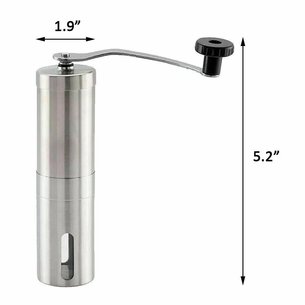Hand Crank Conical Burr Grinder Coffee Beans Mill Muller Stainless Steel