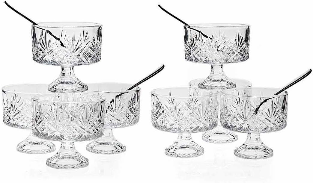 Godinger Glass Dublin Tasters Trifle, Clear, 16 Pc Set