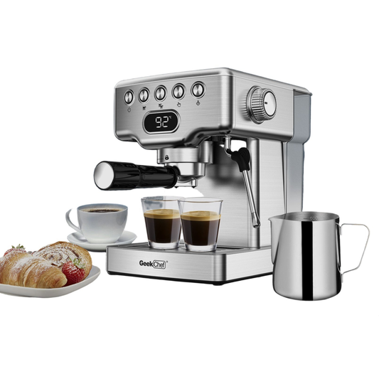 Geek Chef Espresso Machine, 20 Bar Espresso Machine With Milk Frother