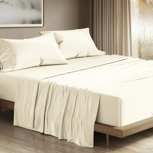 Queen Size Luxury Egyptian Cotton Sheets - 1200 Thread Count, Deep Pocket