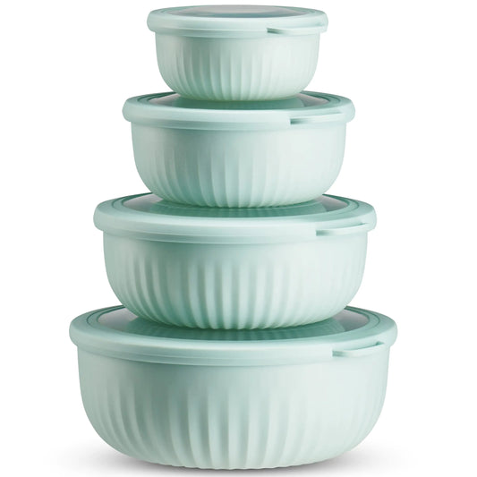 Table Concept Food Storage Containers Plastic Bowls with Lids Set Mixing Bowls Food Prep Containers Meal Prep Container 8 Piece Set