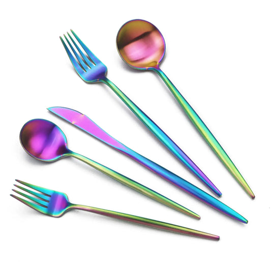 Luxury 18/10 Rainbow Flatware 20-Piece Set, Service for 4